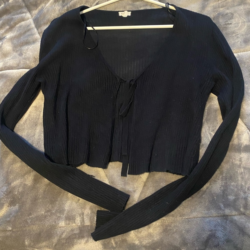 Black garage cardigan size medium